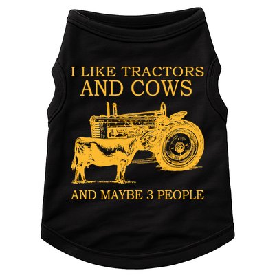 I Like Tractors And Cows And Maybe 3 People Farmer Doggie Tank