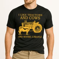 I Like Tractors And Cows And Maybe 3 People Farmer Cooling Performance Crew T-Shirt