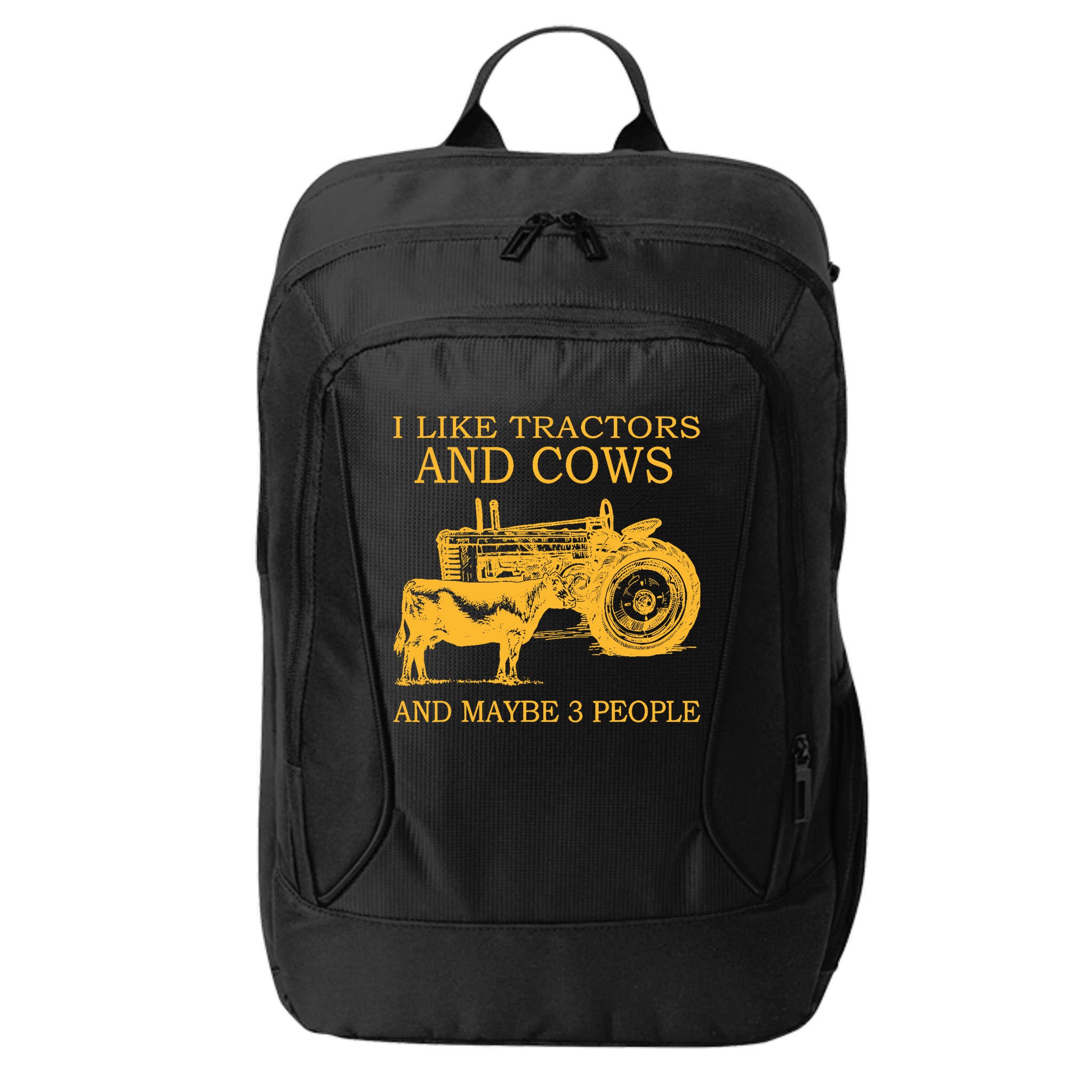 I Like Tractors And Cows And Maybe 3 People Farmer City Backpack