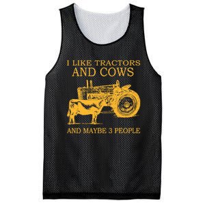 I Like Tractors And Cows And Maybe 3 People Farmer Mesh Reversible Basketball Jersey Tank