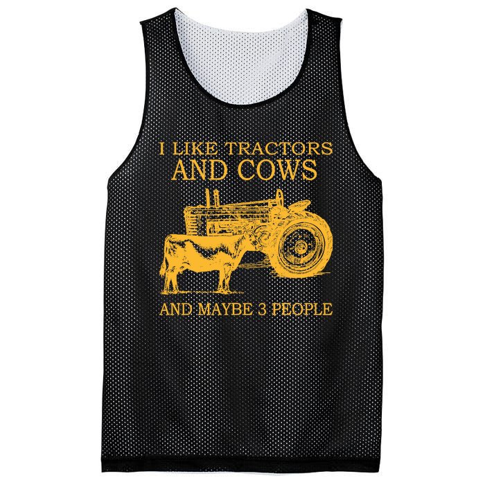 I Like Tractors And Cows And Maybe 3 People Farmer Mesh Reversible Basketball Jersey Tank