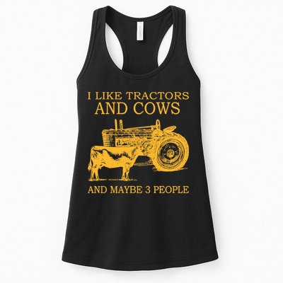 I Like Tractors And Cows And Maybe 3 People Farmer Womens Tank Top