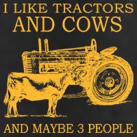 I Like Tractors And Cows And Maybe 3 People Farmer Golf Towel