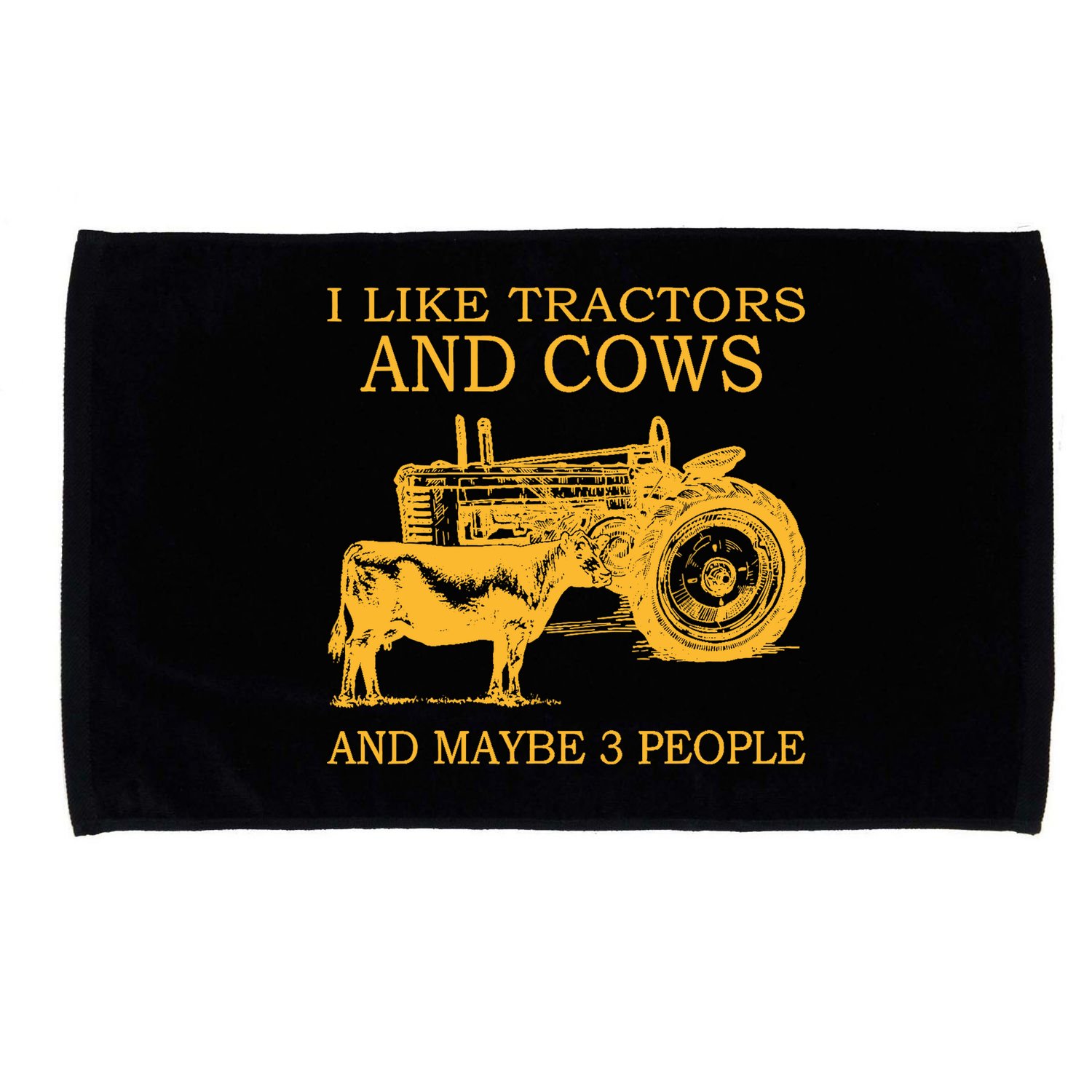 I Like Tractors And Cows And Maybe 3 People Farmer Microfiber Hand Towel