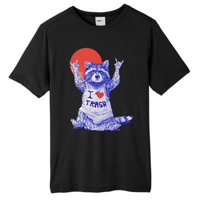 I Love Trash Raccoon Japanese Retro Style Tall Fusion ChromaSoft Performance T-Shirt