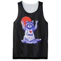 I Love Trash Raccoon Japanese Retro Style Mesh Reversible Basketball Jersey Tank