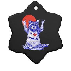 I Love Trash Raccoon Japanese Retro Style Ceramic Star Ornament