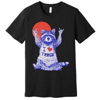 I Love Trash Raccoon Japanese Retro Style Premium T-Shirt