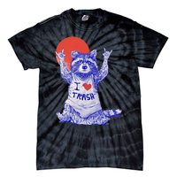 I Love Trash Raccoon Japanese Retro Style Tie-Dye T-Shirt