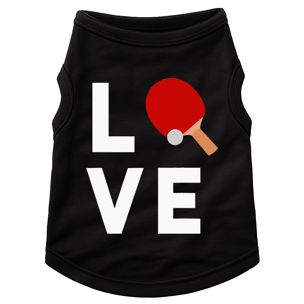 I Love Table Tennis Cute Funny Ping Pong Doggie Tank