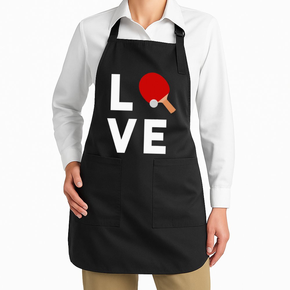 I Love Table Tennis Cute Funny Ping Pong Apron