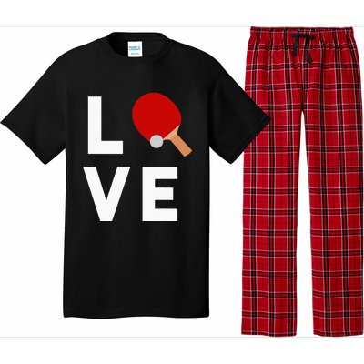 I Love Table Tennis Cute Funny Ping Pong Pajama Set