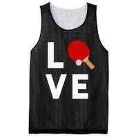 I Love Table Tennis Cute Funny Ping Pong Mesh Reversible Basketball Jersey Tank