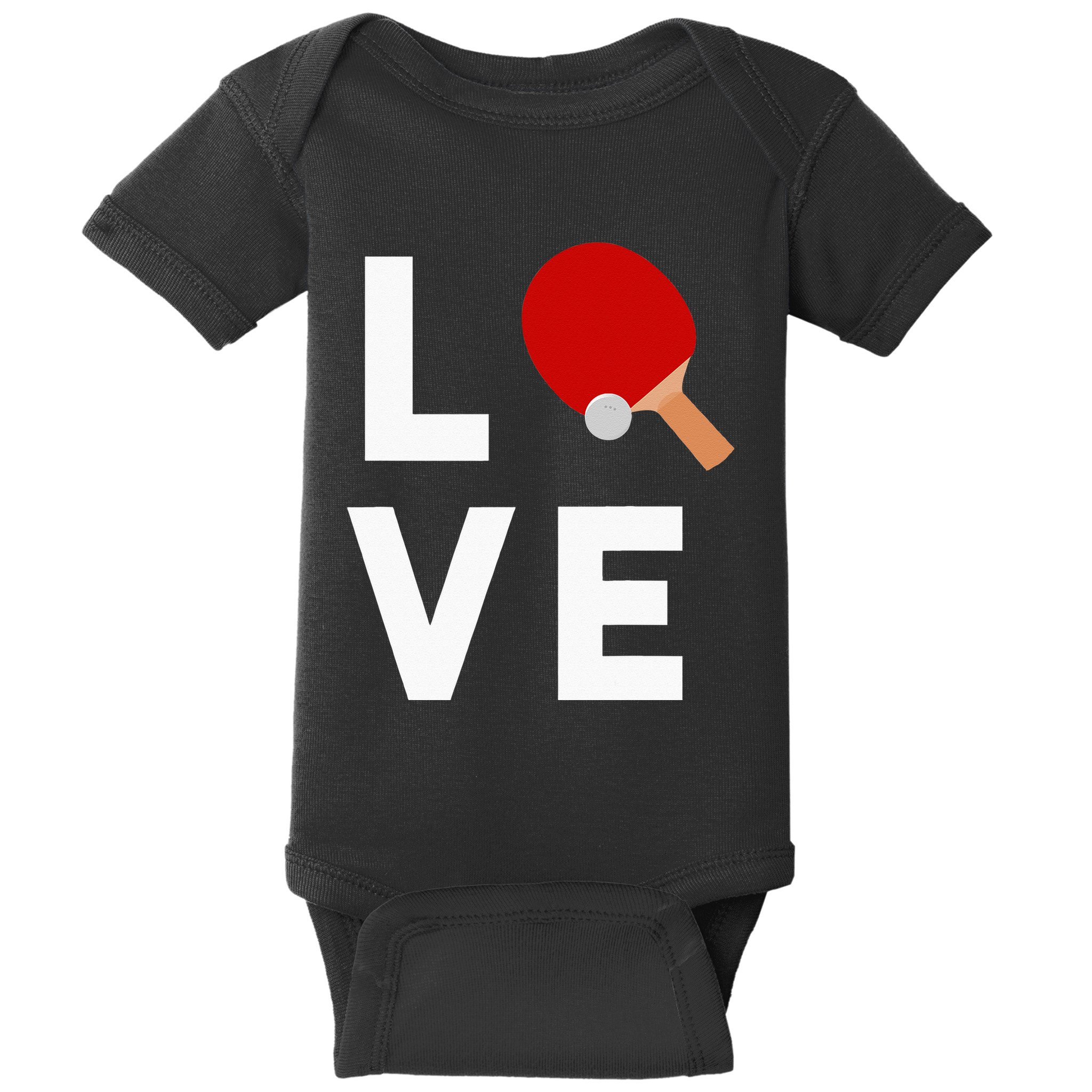 I Love Table Tennis Cute Funny Ping Pong Baby Bodysuit