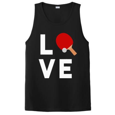 I Love Table Tennis Cute Funny Ping Pong PosiCharge Competitor Tank