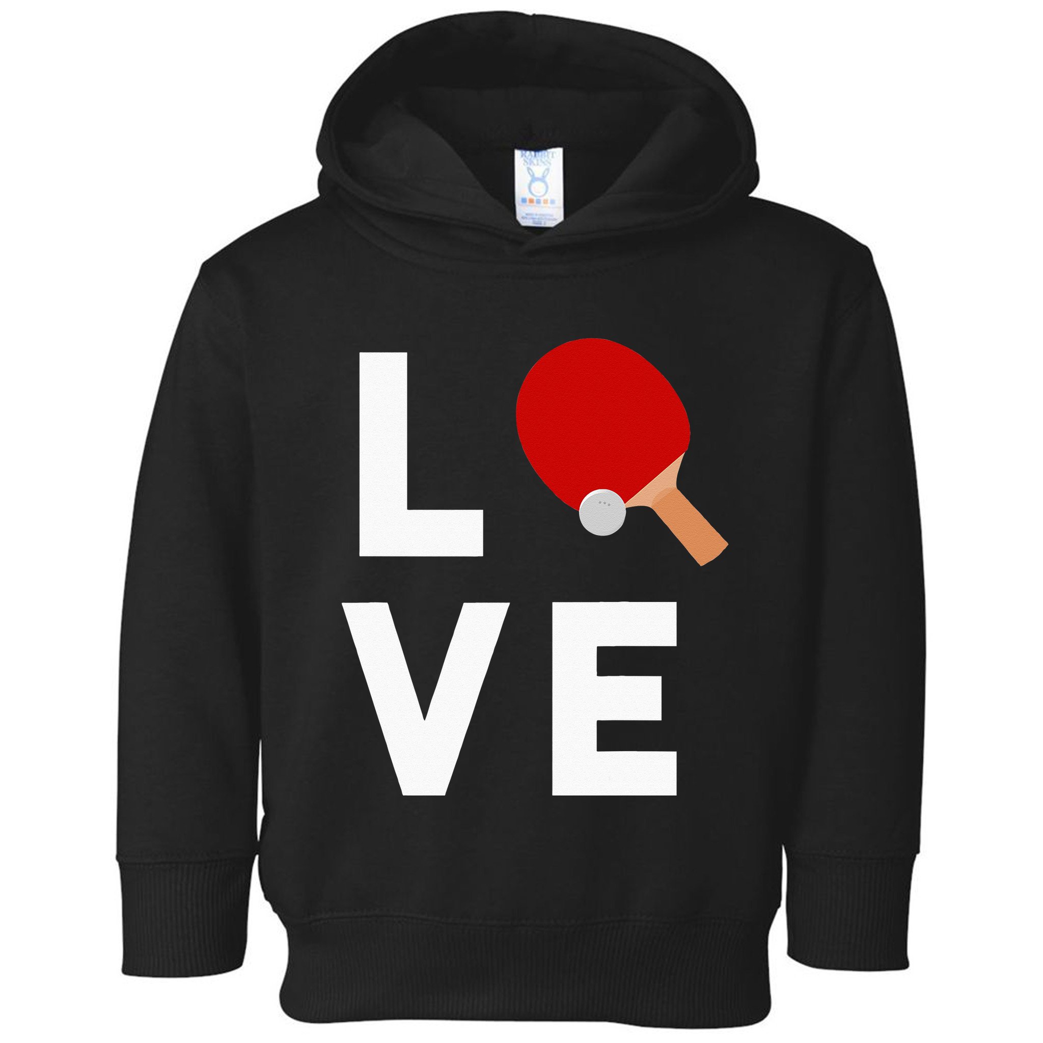 I Love Table Tennis Cute Funny Ping Pong Toddler Hoodie