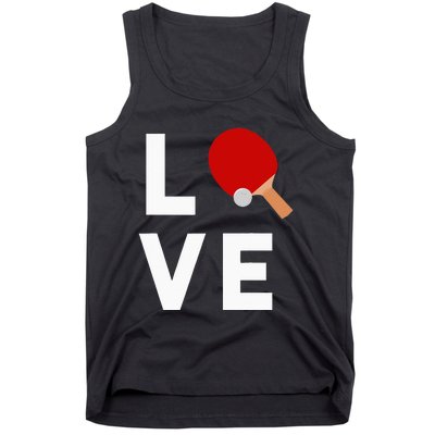 I Love Table Tennis Cute Funny Ping Pong Tank Top