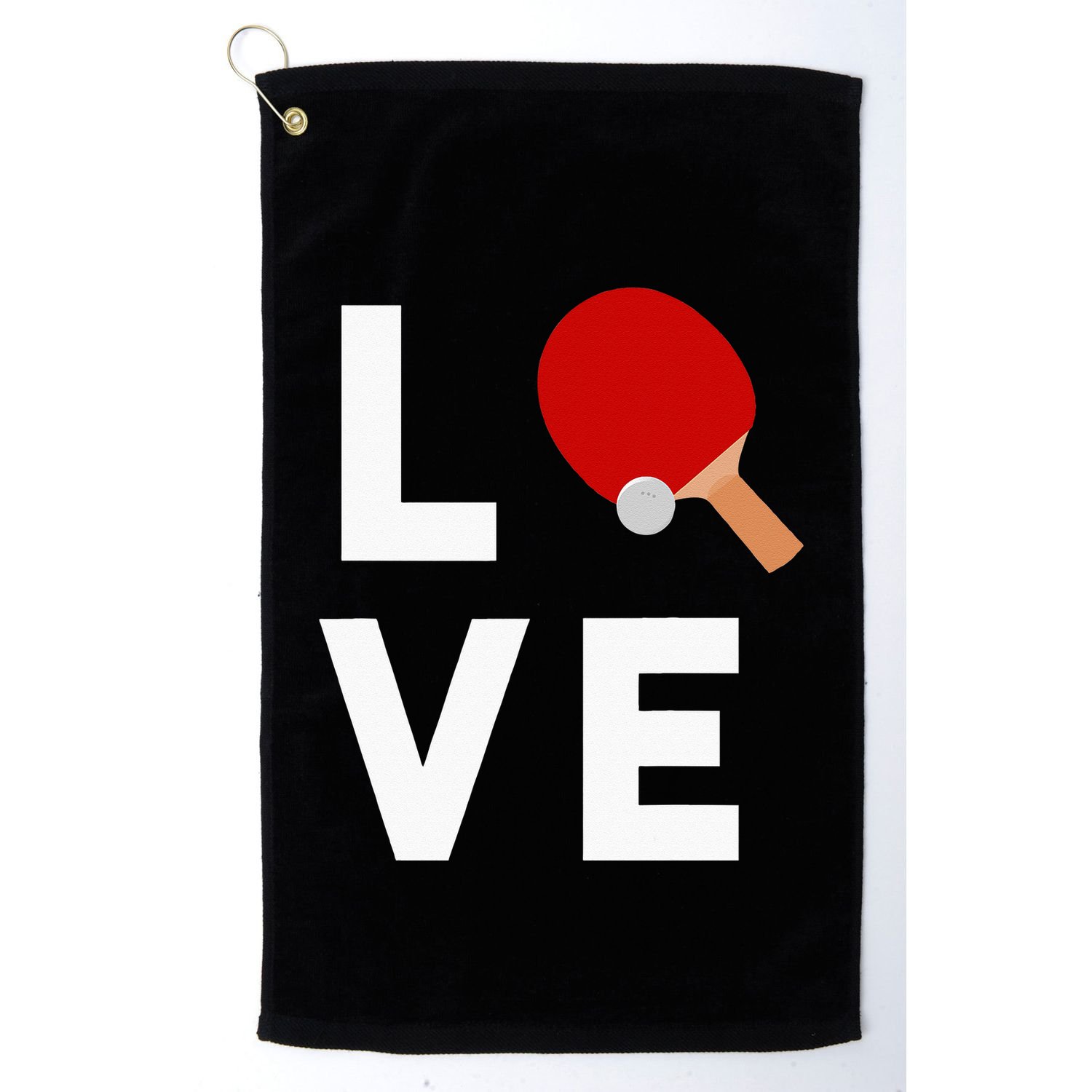 I Love Table Tennis Cute Funny Ping Pong Golf Towel