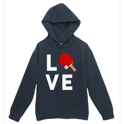 I Love Table Tennis Cute Funny Ping Pong Urban Pullover Hoodie