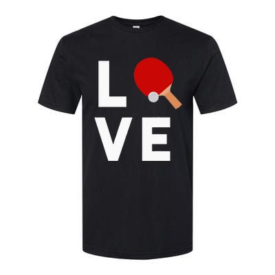 I Love Table Tennis Cute Funny Ping Pong Softstyle CVC T-Shirt