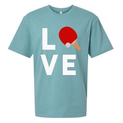 I Love Table Tennis Cute Funny Ping Pong Sueded Cloud Jersey T-Shirt