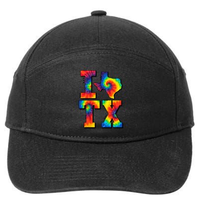 I Love Texas Tie Dye Texas Lovers 7-Panel Snapback Hat