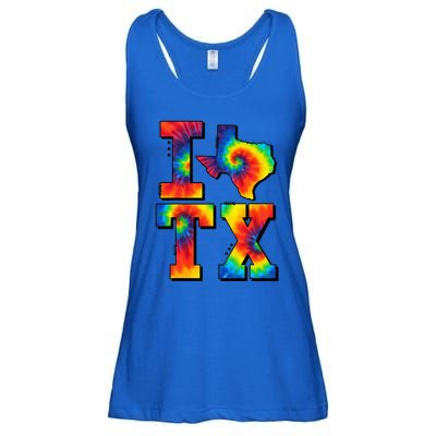 I Love Texas Tie Dye Texas Lovers Ladies Essential Flowy Tank