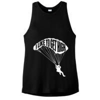 I Like To Get High Skydiver Parachutist Skydive Parachute Ladies PosiCharge Tri-Blend Wicking Tank