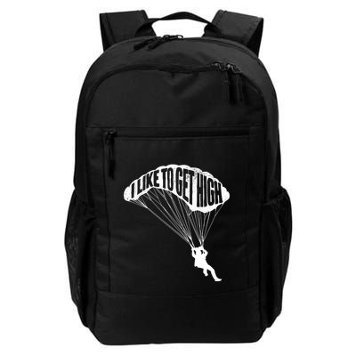 I Like To Get High Skydiver Parachutist Skydive Parachute Backpack