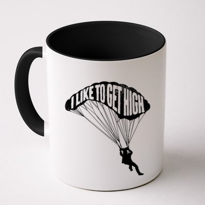 I Like To Get High Skydiver Parachutist Skydive Parachute Mug
