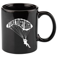 I Like To Get High Skydiver Parachutist Skydive Parachute 11oz C Handle Ceramic Mug
