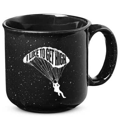 I Like To Get High Skydiver Parachutist Skydive Parachute 15oz Campfire Ceramic Mug