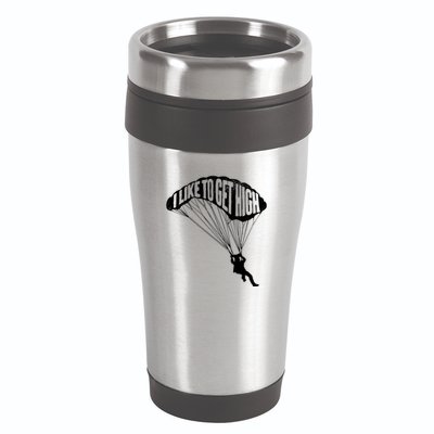 I Like To Get High Skydiver Parachutist Skydive Parachute 16oz Travel Tumbler