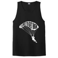 I Like To Get High Skydiver Parachutist Skydive Parachute PosiCharge Competitor Tank