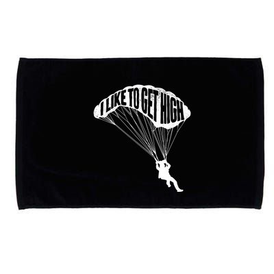 I Like To Get High Skydiver Parachutist Skydive Parachute Microfiber Hand Towel