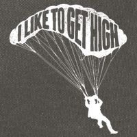 I Like To Get High Skydiver Parachutist Skydive Parachute Cotton Canvas Backpack