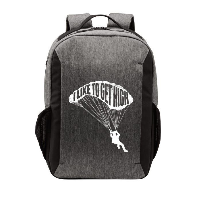 I Like To Get High Skydiver Parachutist Skydive Parachute Vector Backpack