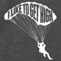 I Like To Get High Skydiver Parachutist Skydive Parachute Vector Backpack