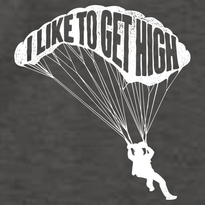I Like To Get High Skydiver Parachutist Skydive Parachute Vector Backpack