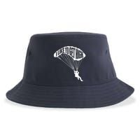 I Like To Get High Skydiver Parachutist Skydive Parachute Sustainable Bucket Hat