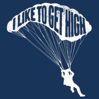 I Like To Get High Skydiver Parachutist Skydive Parachute Sustainable Bucket Hat