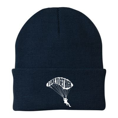 I Like To Get High Skydiver Parachutist Skydive Parachute Beanie