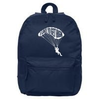 I Like To Get High Skydiver Parachutist Skydive Parachute 16 in Basic Backpack