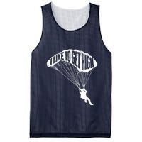 I Like To Get High Skydiver Parachutist Skydive Parachute Mesh Reversible Basketball Jersey Tank