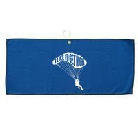 I Like To Get High Skydiver Parachutist Skydive Parachute Large Microfiber Waffle Golf Towel
