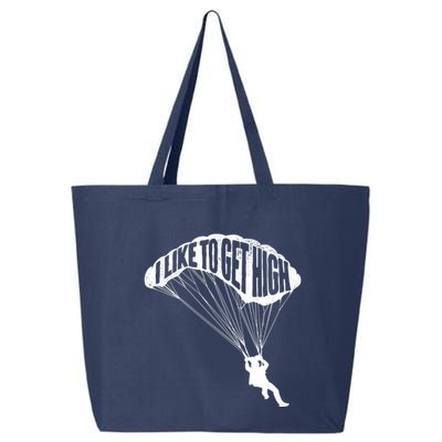 I Like To Get High Skydiver Parachutist Skydive Parachute 25L Jumbo Tote
