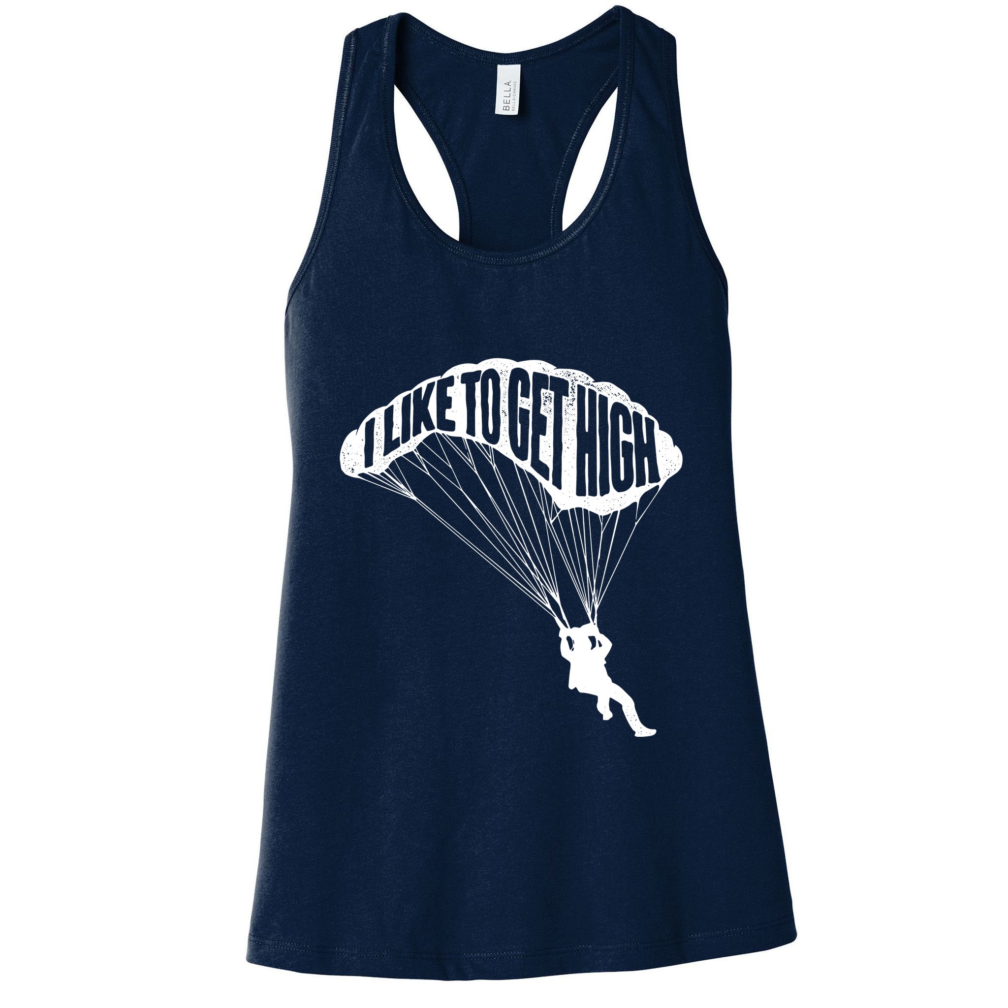 I Like To Get High Skydiver Parachutist Skydive Parachute Womens Tank Top