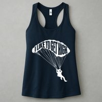 I Like To Get High Skydiver Parachutist Skydive Parachute Womens Tank Top