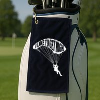 I Like To Get High Skydiver Parachutist Skydive Parachute Golf Towel