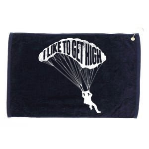 I Like To Get High Skydiver Parachutist Skydive Parachute Grommeted Golf Towel